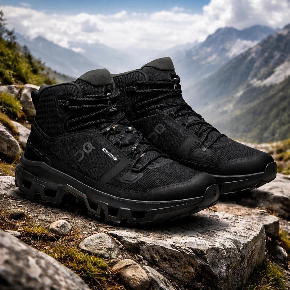 MEN'S On Running Cloudrock Mid Wp Black 3MF10161043 All Size US 7-11