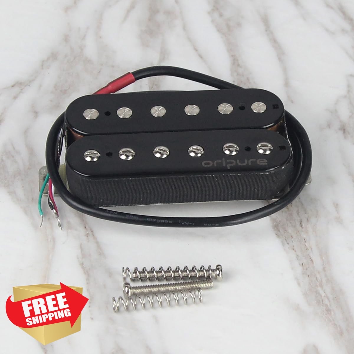 OriPure Alnico 5 Humbucker Pickup Black 8-9K Bridge