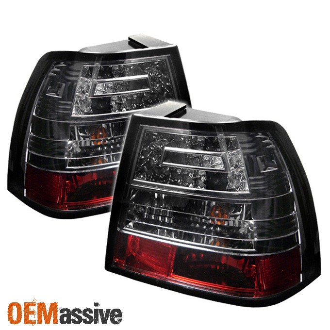 Fits 99-05 Vw Jetta Mk4 Tdi LED Smoke Tail Lights Brake Lamp Pair Left+Right Set