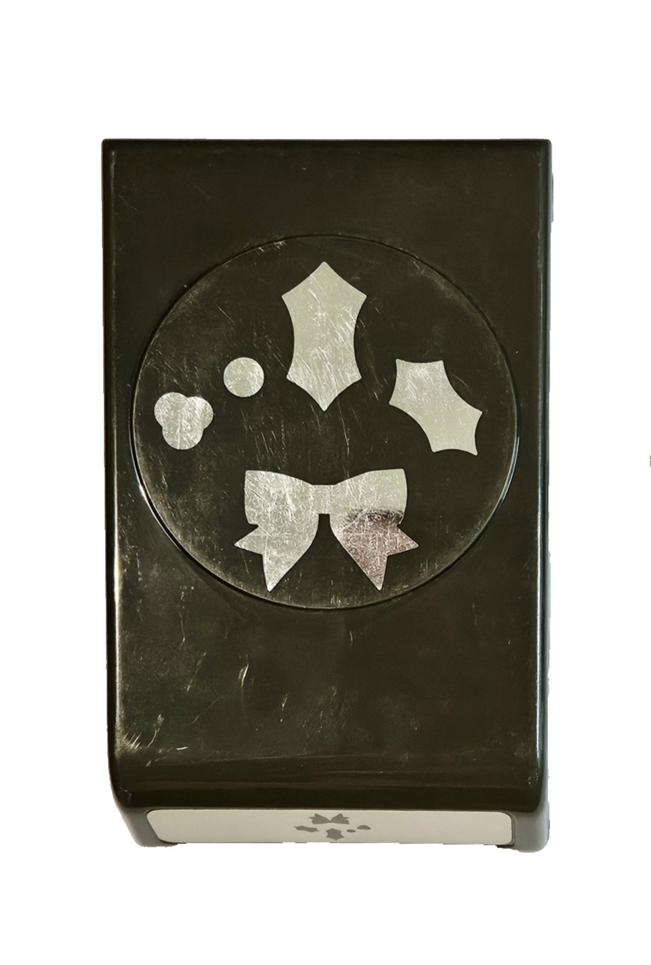 HOLLY & BOW Stampin' Up! Paper Punch Christmas Decoration Holiday Plant Ribbon