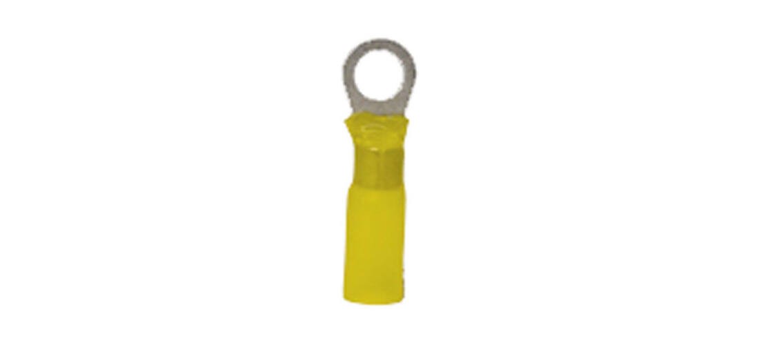 Xtreme Ring Terminal, 600 V, 12 to 10 AWG Wire, 1/4 in Stud, Nylon Insulation, Y