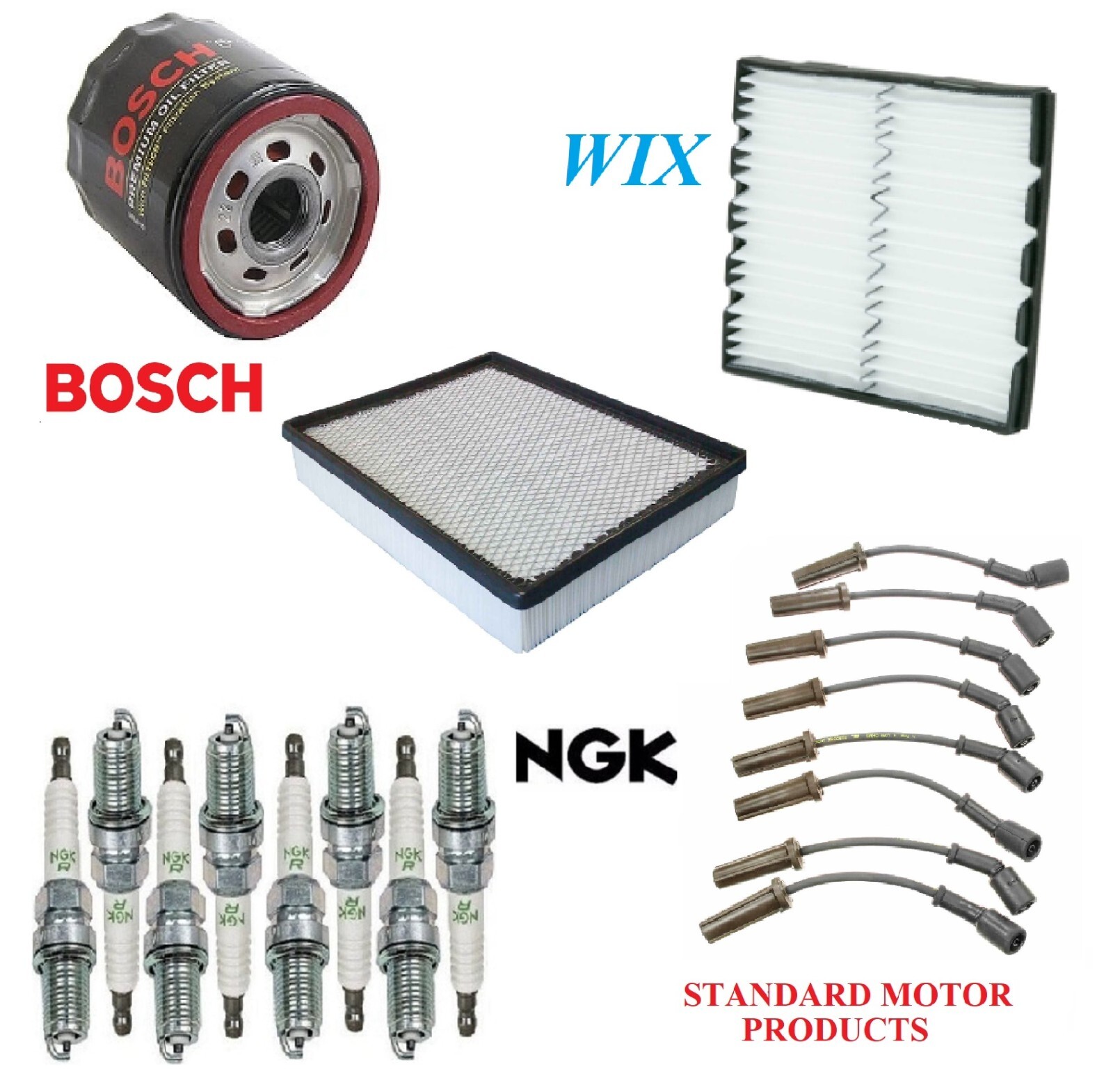 Tune Up Kit Filters Wire Spark Plug For CHEVROLET SUBURBAN 1500 V8 6.0L 2009