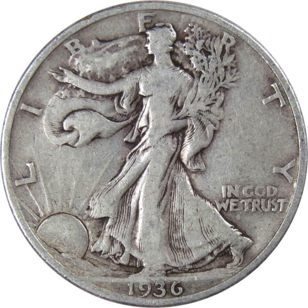 1936 Liberty Walking Half Dollar Circulated Silver 50c Coin