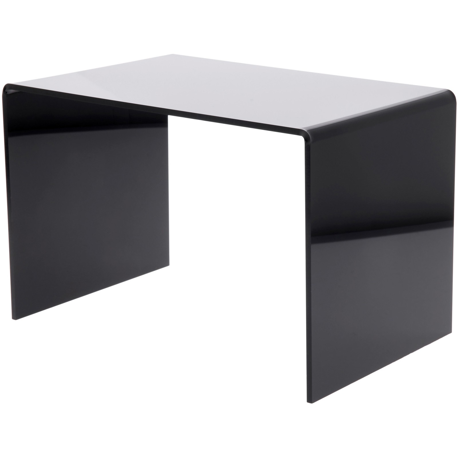 Plymor Black Acrylic Rectangular Display Riser, 9" H x 13.5" W x 9" D