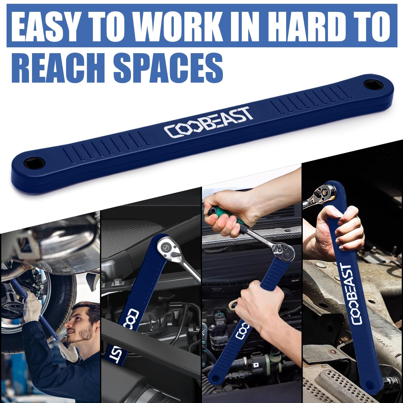 coobeast Offset Extension Wrench Impact Ready Socket Wrench Extender Tool wit...
