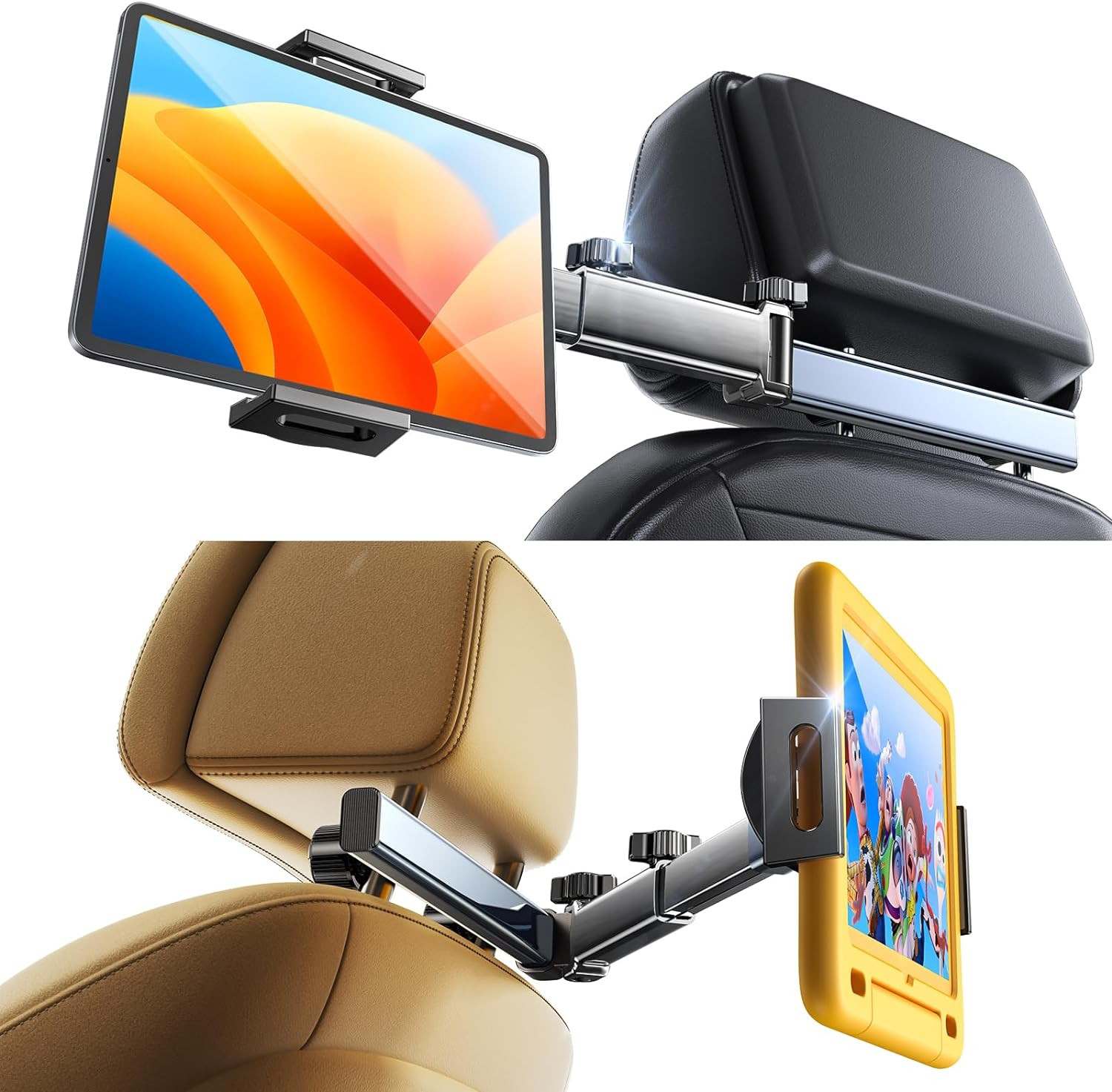 Tablet Holder for Car Headrest, Ipad Holder for Car Mount [Extension Arm] 2024 C