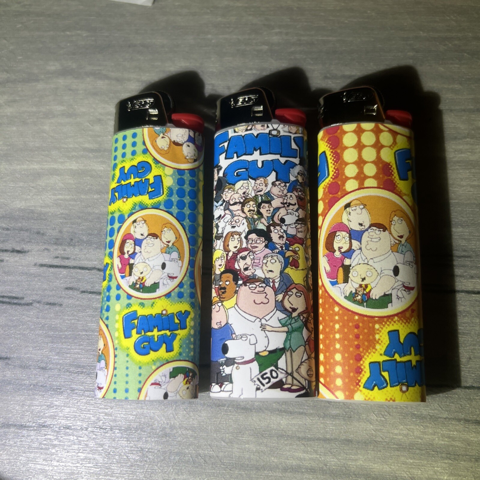 New 3 Bic Custom Lighters The Family Guy Characters Classic Cool Cartoon