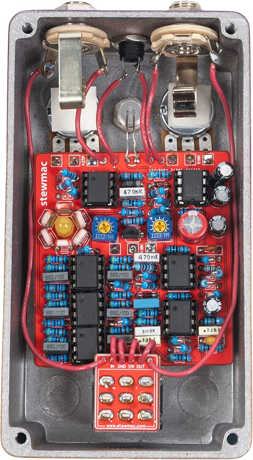 StewMac Lightcycle Phasor II Pedal Kit, With White Enclosure (12253-W)