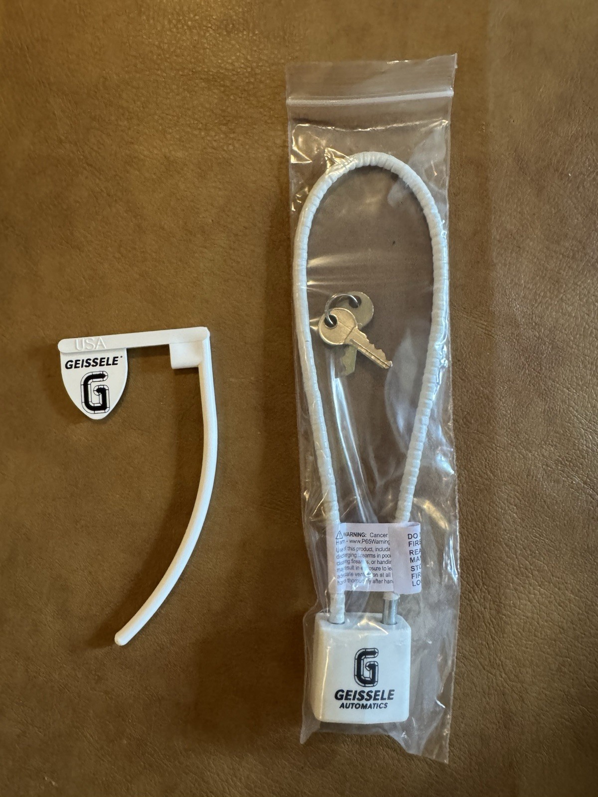 Geissele Safety Lock Super Duty Cable 15” Gun Rifle Pistol Lock w Chamber Flag!!