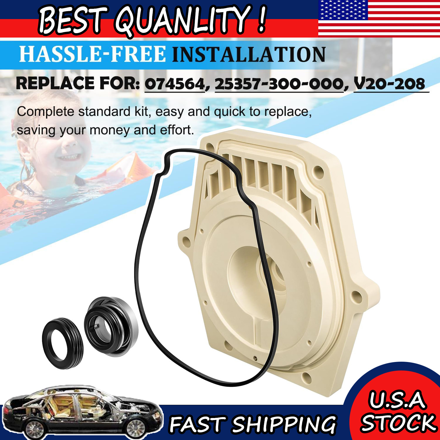 25357-300-000 074564 Seal Plate for Pentair Whisperflo and Intelliflo Pool Pump