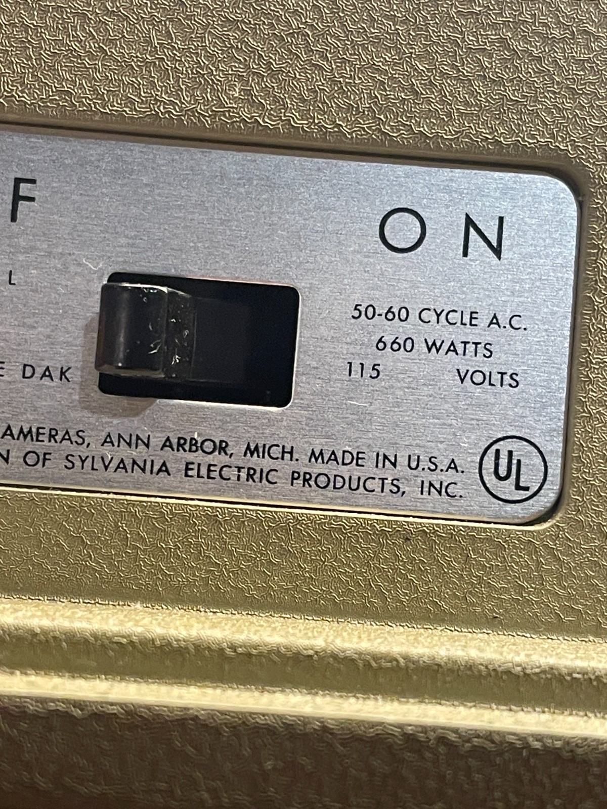 Argus Slide Projector 500 Electromatic Model 58