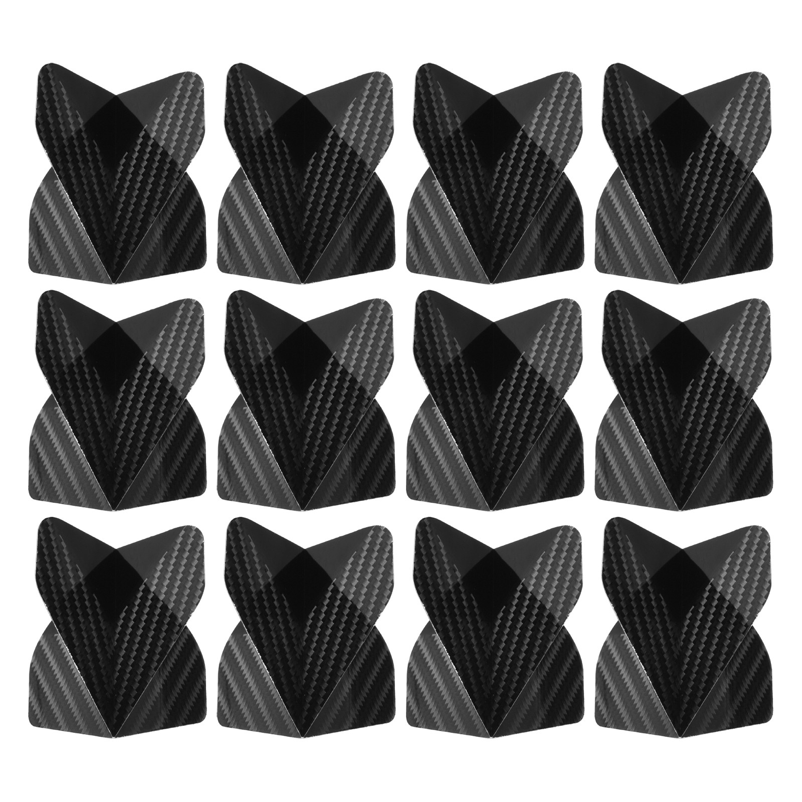 Dart Flights, 12 Pack PET Darts Accessories Spotted Style, Black, Gray