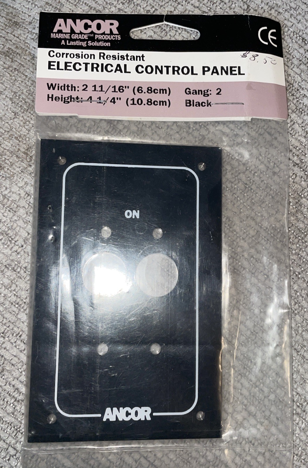 ANCOR 553002 2 GANG BLACK STANDARD TOGGLE PANEL FREE SHIPPING
