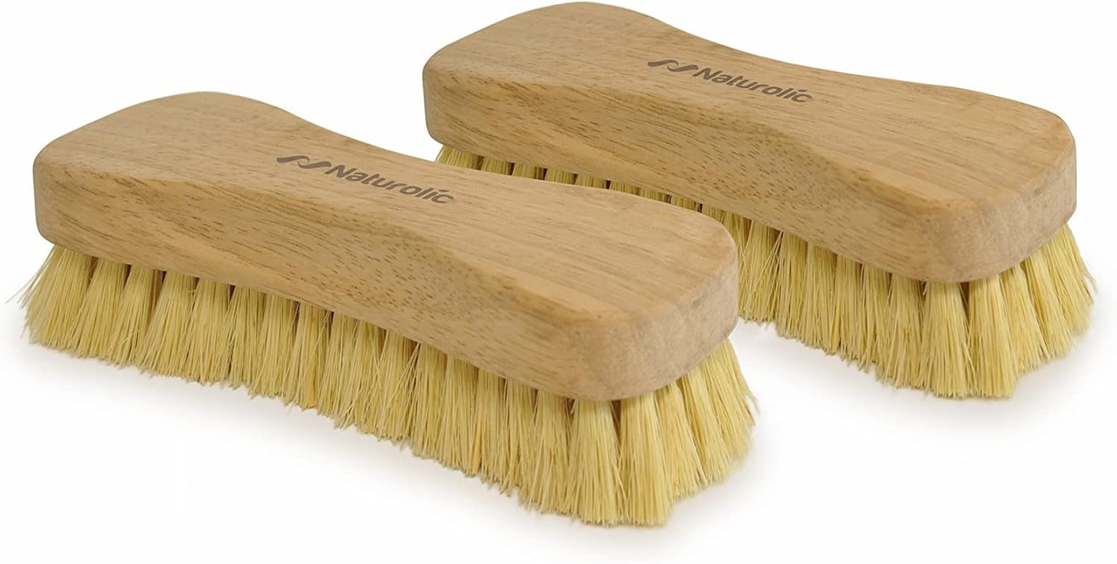All-Natural Wooden Scrub Brush Set | Eco-Friendly Cleaning Brush Set with Tampic