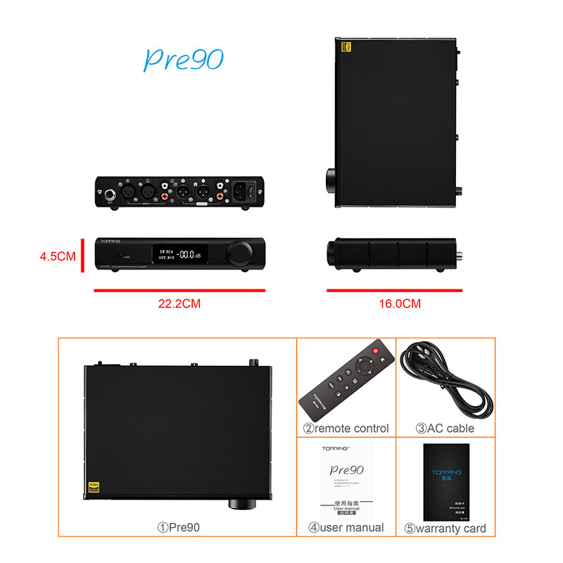 TOPPING Pre90 Preamplifier Or Ext90Input Extender NFCA Module Output Combination