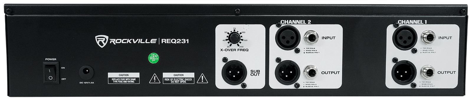 Rockville REQ231 Dual 31 Band 1/3 Octave Graphic Equalizer With Sub-Output!