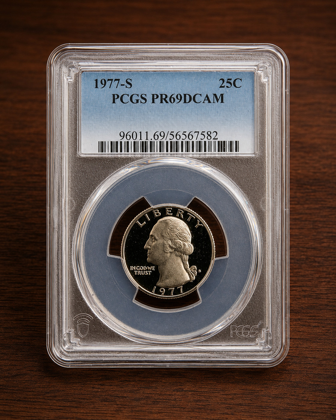 1977-S Washington Quarter PCGS PR69DCAM 25C Proof Cert 56567582
