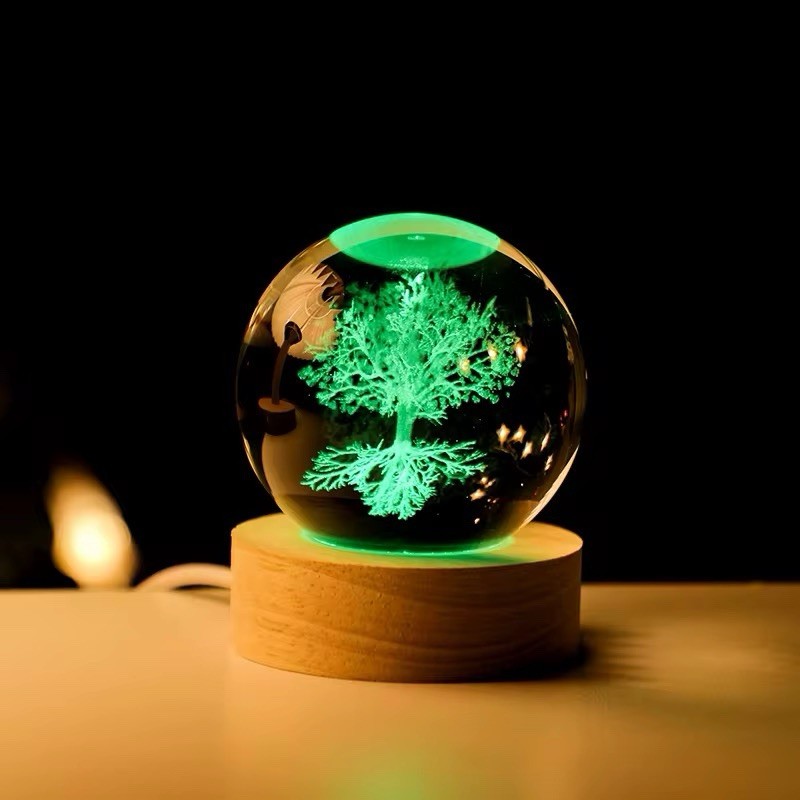 (4 PACK) BEAUTIFUL 3D Multi-Colored Laser Engraved Night Light 4 Pack Bundle