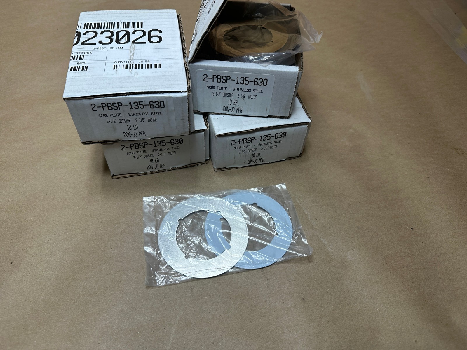 80x Pack Lot 3/5" OD Door Knob Hold Scar Plate Stainless Steel SP 135 2-1/8"ID