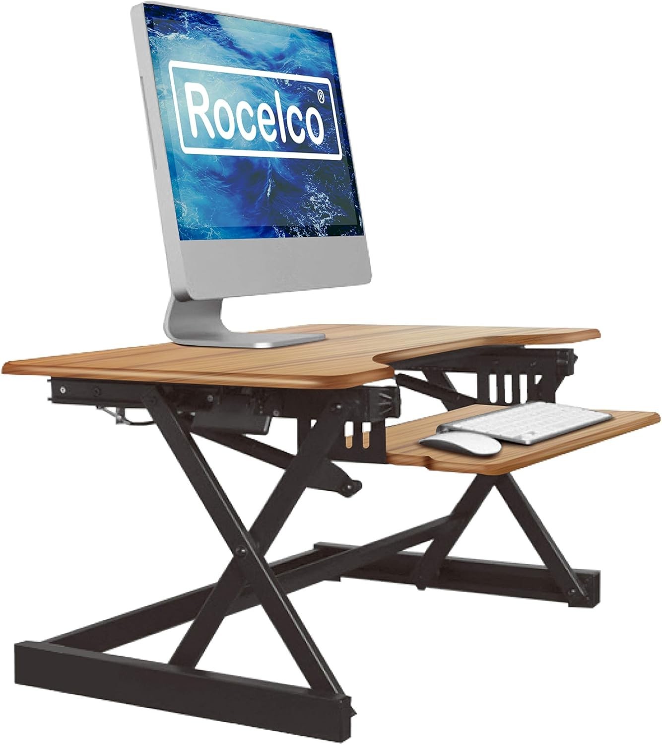 46" Large Height Adjustable Standing Desk Converter Quick Sit Stand Up Triple
