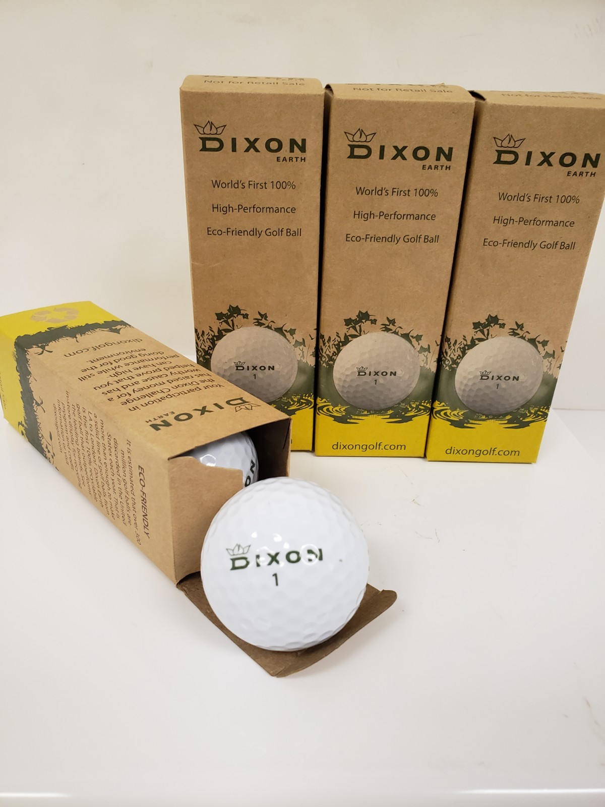 NEW Dixon Earth High Performance Eco Friendly Golf Balls 12 Balls 4pks Of 3