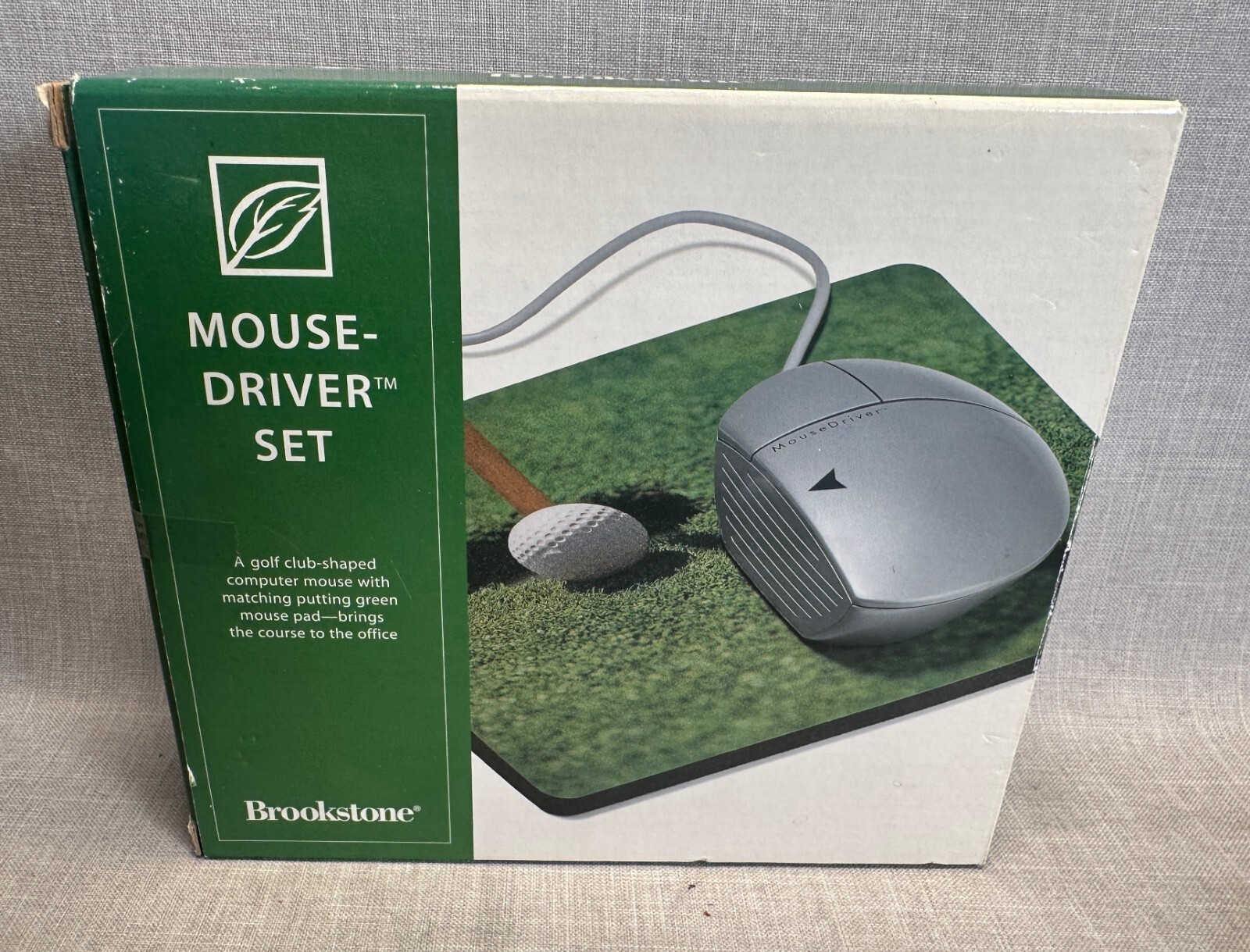 NOS! Brookstone Vintage Computer Mouse Golf Driver Set Ps/2 PGA w/ MousePad ps2