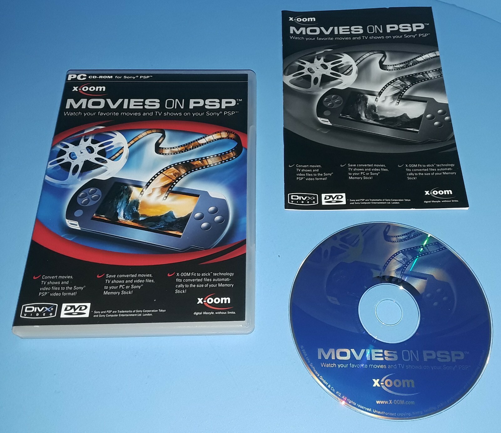 X-OOM - MOVIES ON PLAYSTATION PSP (Movies, Games, Music Transfer) - MINT Disc