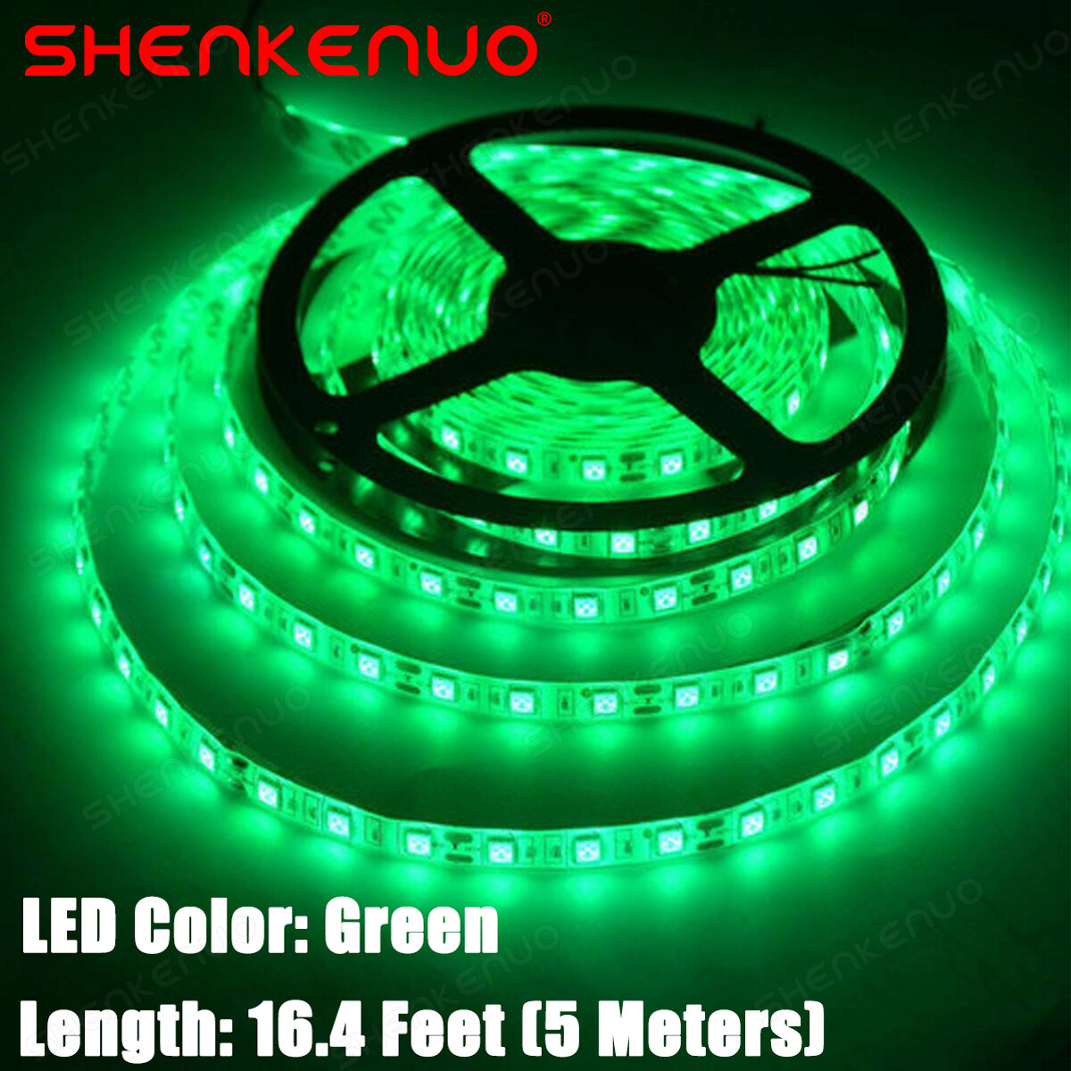 5050 LED Bright 12V 5M 16.4ft RGB Waterproof SMD 300 LED Flexible Strip Light