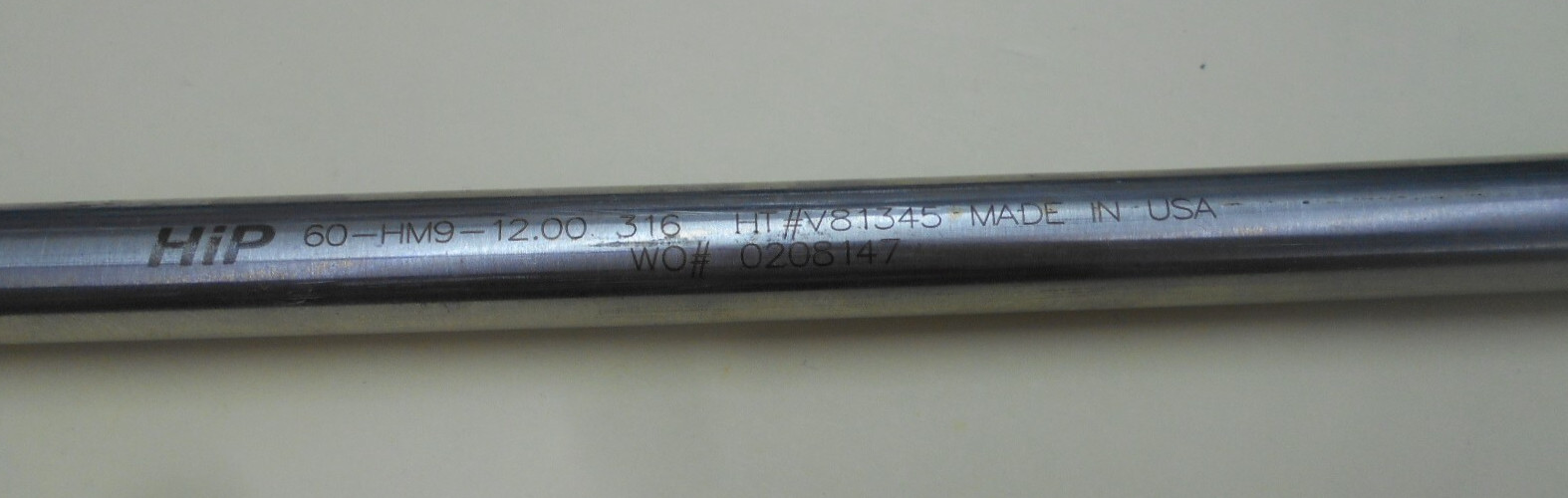 HiP 60-HM9-12.00 316 Stainless Steel HT #V81345 WO#0208147 Made in the USA Qty 1