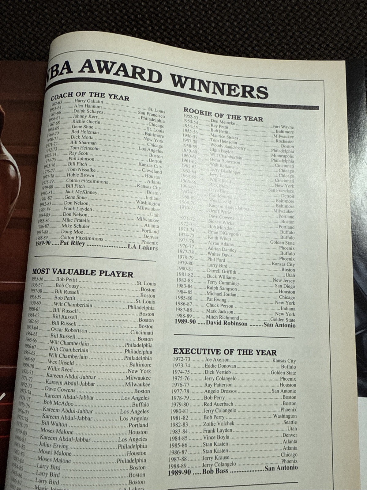 1990-91 Chicago Bulls Game Program Micheal Jordan Missing Insert Pages 61-64