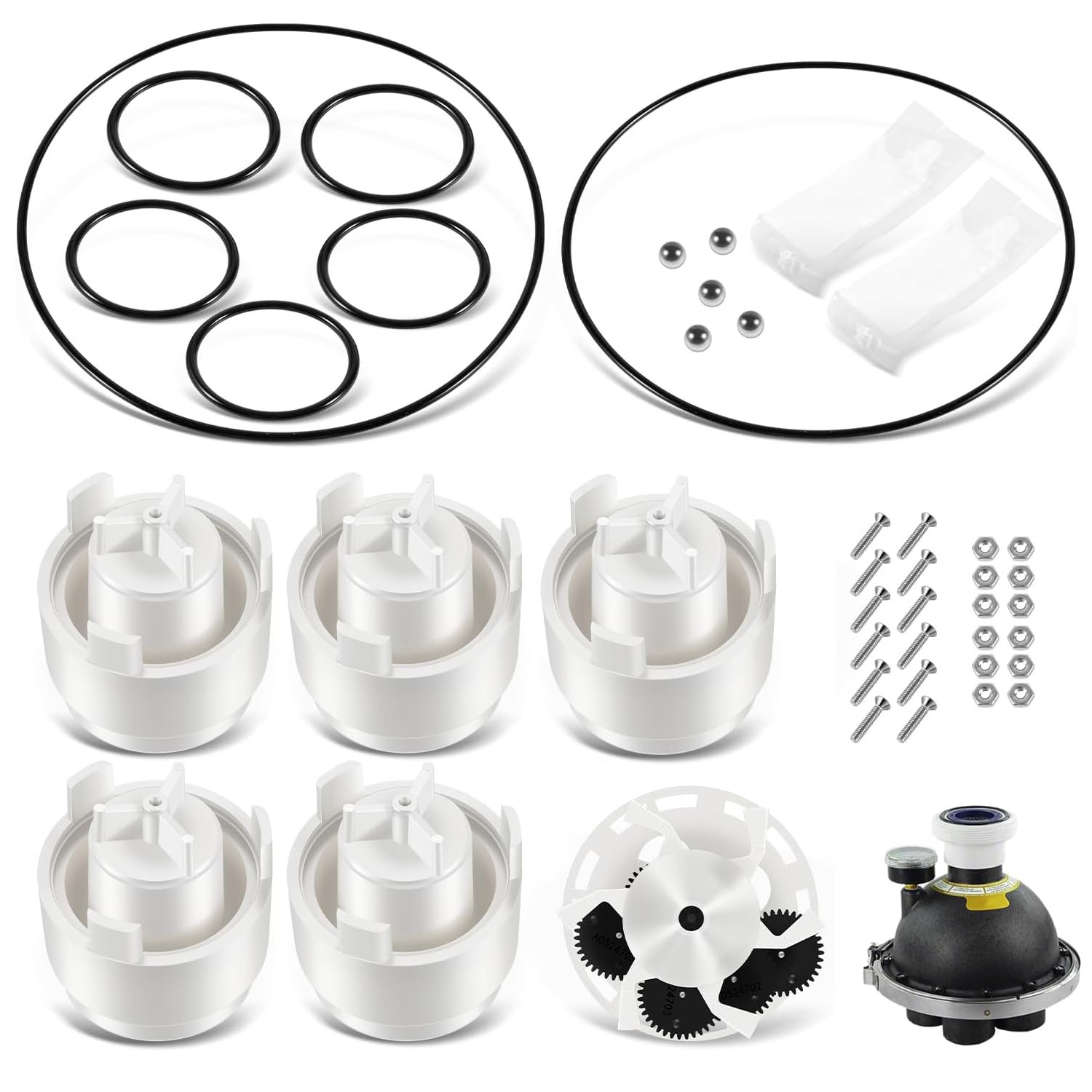 for Zodiac Jandy Polaris Caretaker 5-Port Pool Water Valve Rebuild Kit 5-9-2001.