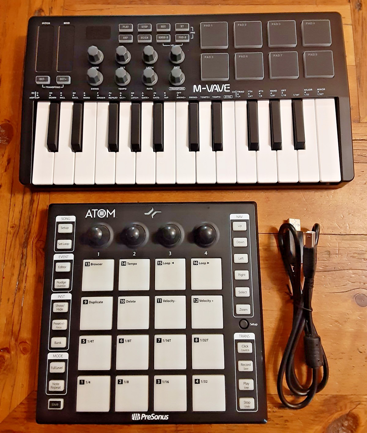 PreSonus ATOM MIDI Pad Controller & M-Vave SMK-25 Keyboard MIDI Controller
