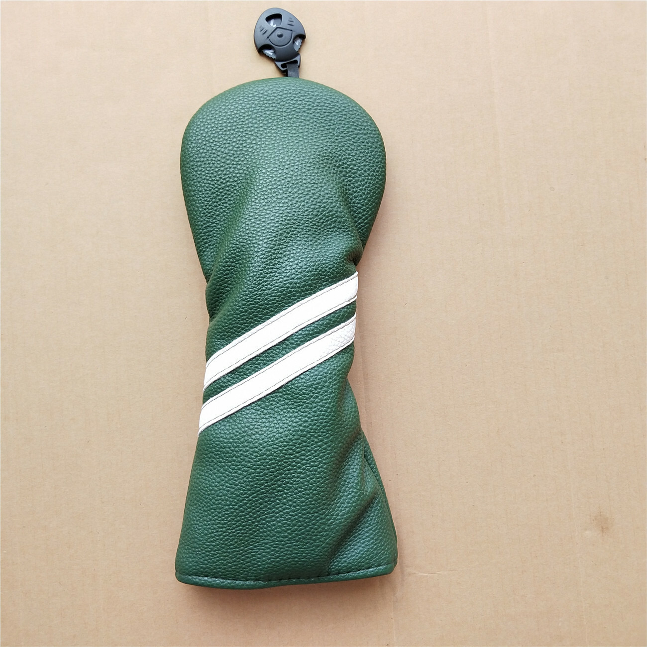 Green with White Stripes Pu Leather Driver/Fairway Wood/Hybrid Headcover 1 3 5 H