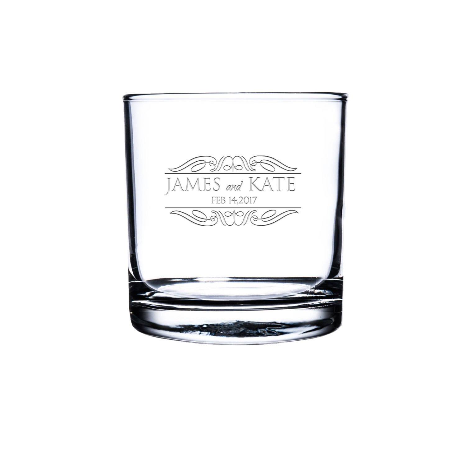 Etched Scotch Glass,Personalized Rocks Glass, Custom Whiskey Glass