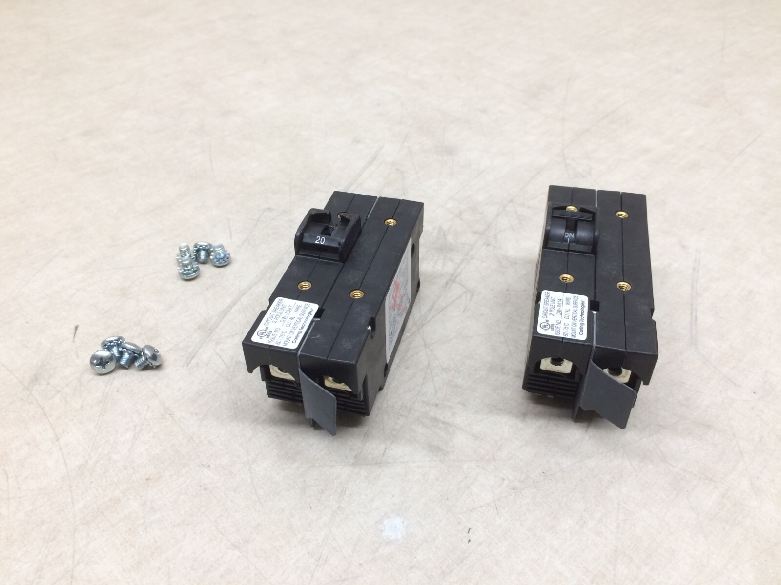 Lot of 2 APC PDU Breakers 20A DW-7387 BX2-X0-18-637-42A-C3 580-2166 Cutting USA