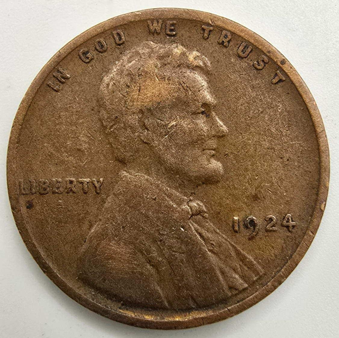 1924 P Lincoln Wheat Cent VG/F As Shown You Grade It! Penny Type Coin Free Ship!