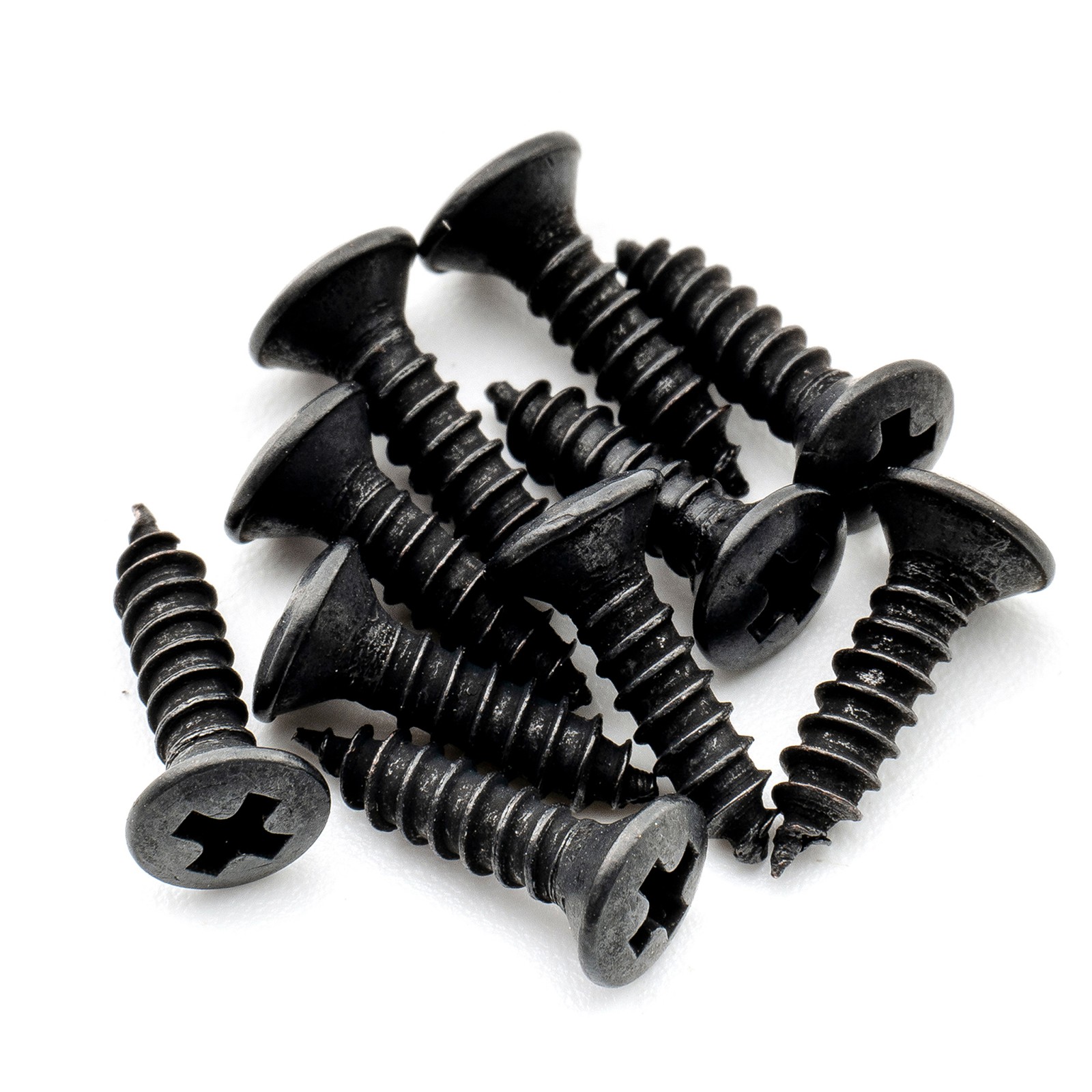 Musiclily Pro 10Pcs Black 2.5x10mm Metric Steel Guitar Wood Countersunk Screws