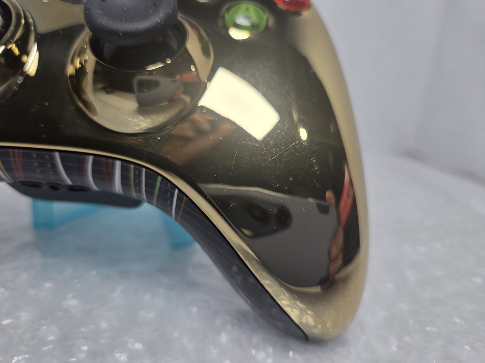 Microsoft Xbox 360 Wireless Controller Chrome Gold elite Tested Clean New Sticks
