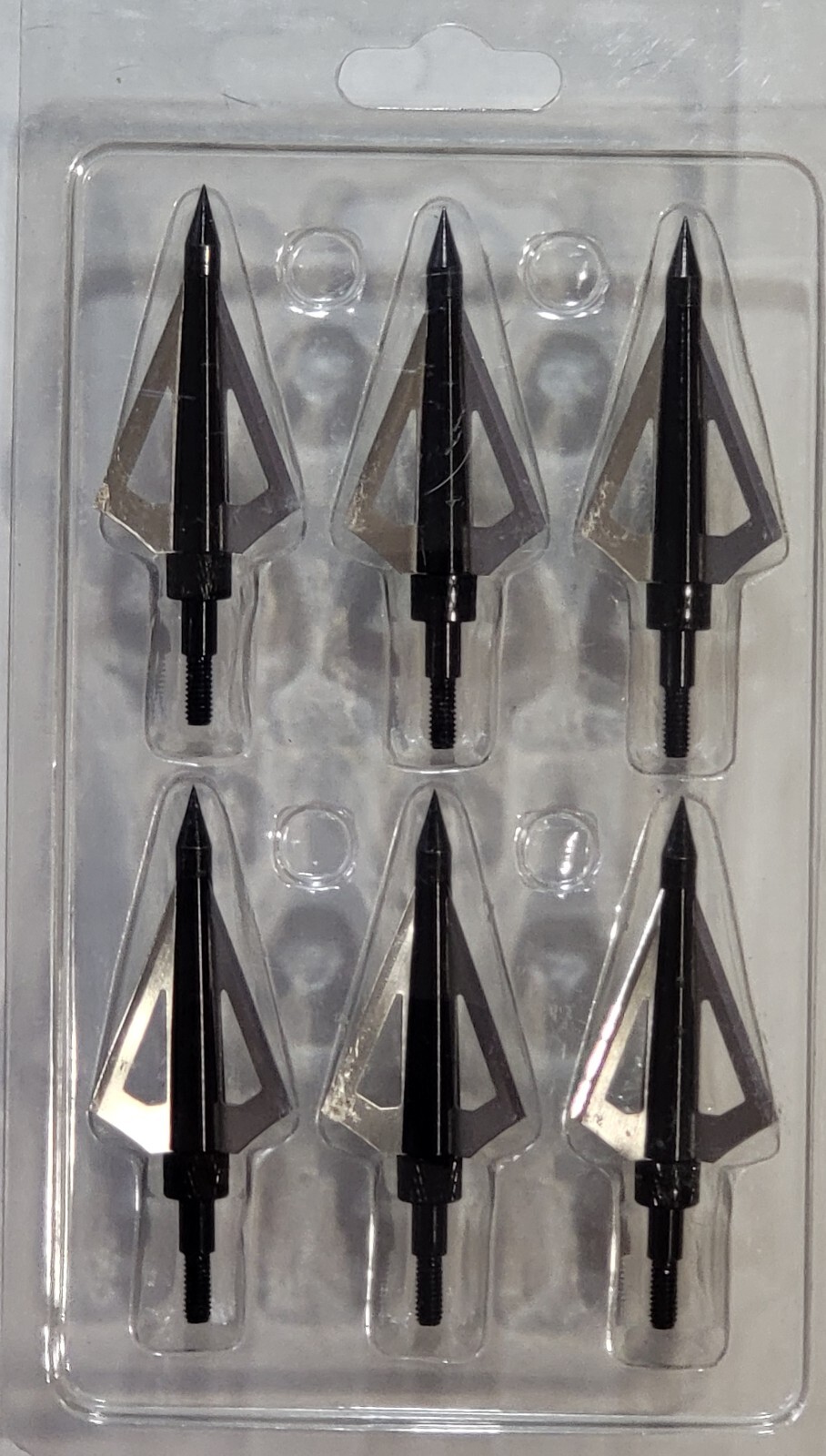 6PCS Hunting Broadheads 125 Grain Stainless Steel 3-Blade Integral Forming Tips