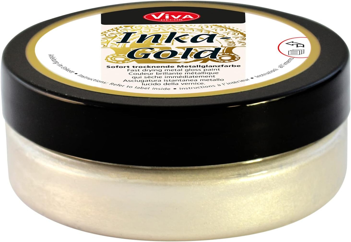 Inka Gold Gilding Wax2.3 Oz (Old Silver) - Wax-Based Metallic Polishing Paste. Q