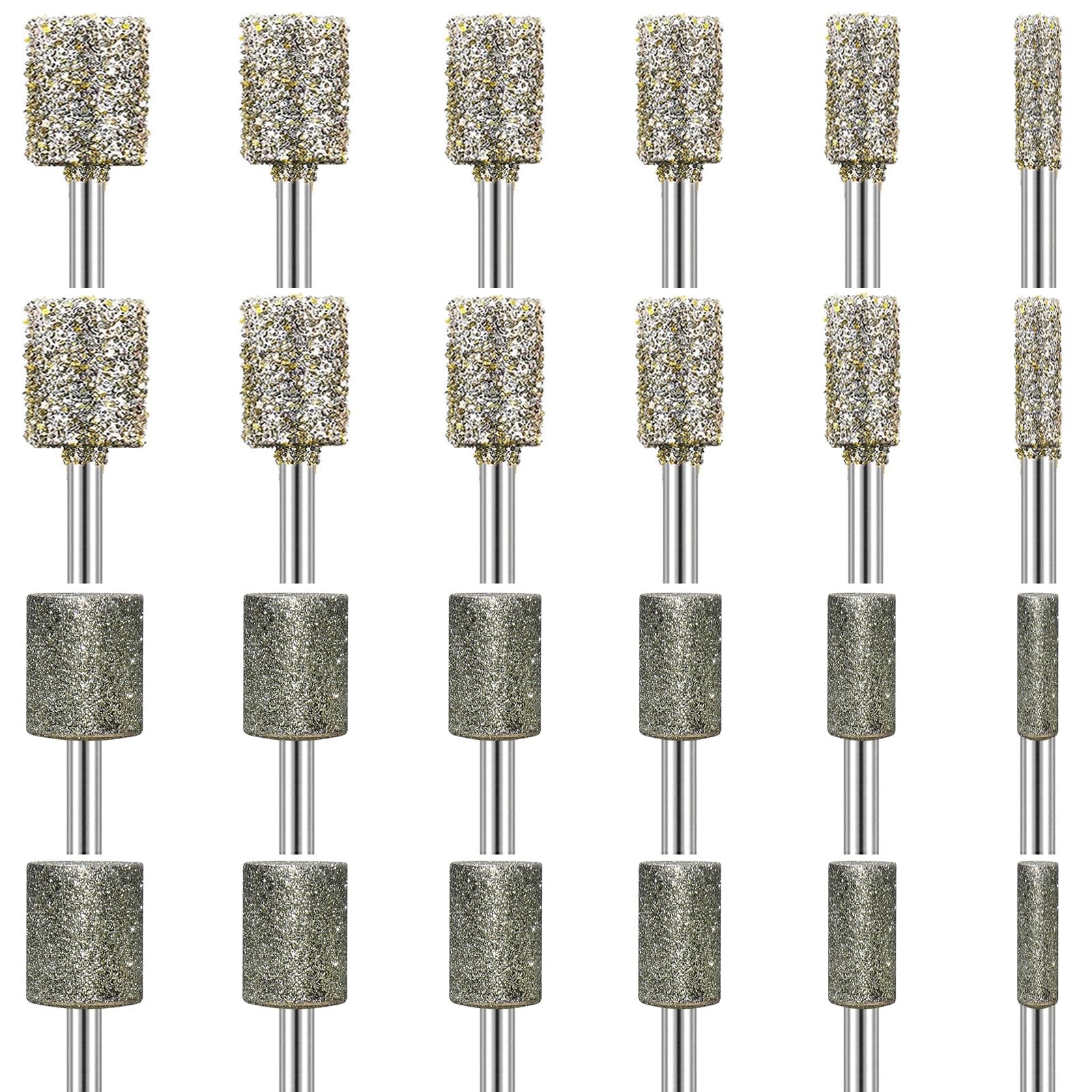 Stone Carving Set Diamond Grinding Bit Compatible with Dremel, 50Grit 116Grit...