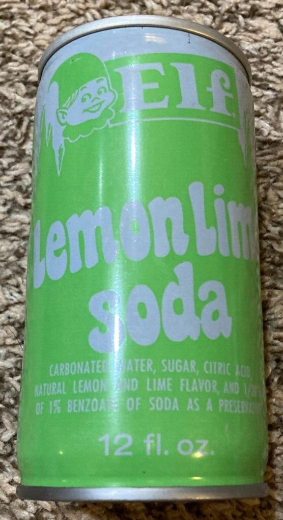 VINTAGE ELF LEMON LIME SODA STELL PULL TAB CAN