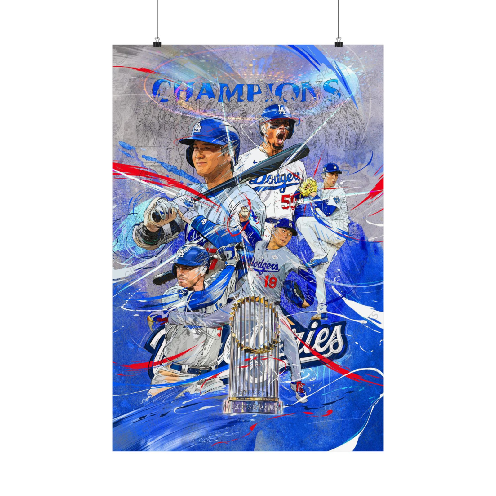 Los Angeles Dodgers 2025 World Series Champions | POSTER | Sports Wall Art