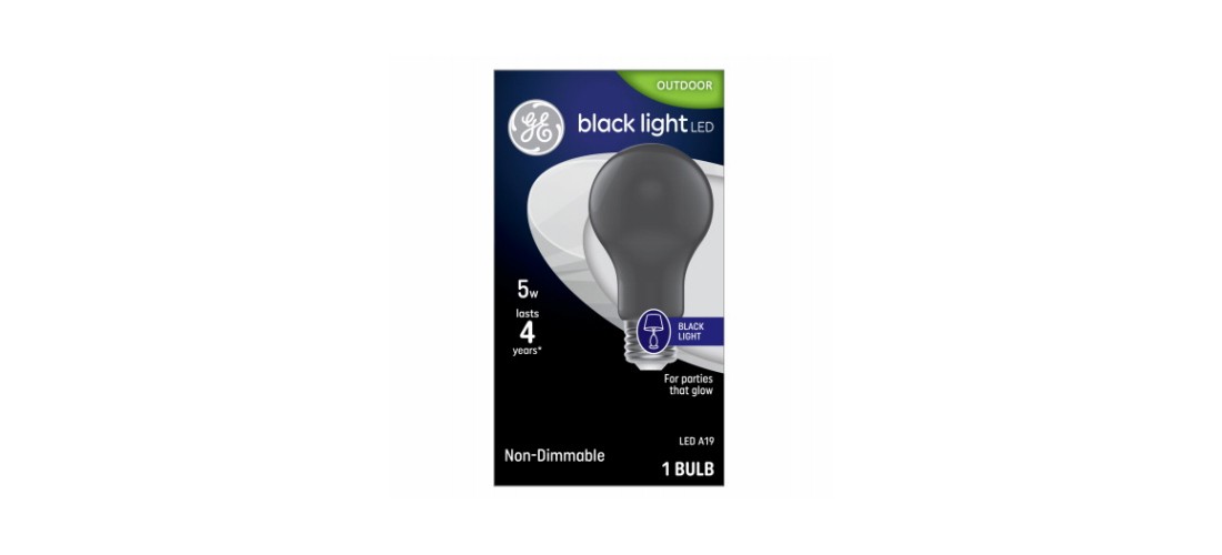 GE 93129710 LED Bulb A19 E26 (Medium) Black Light 40 Watt Equivalence Glass