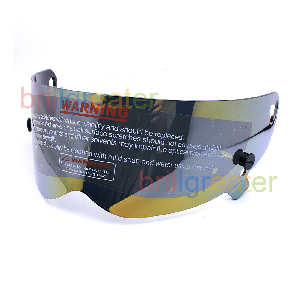 Motorcycle Helmet Visor Lens for Street Racing Bike Adult Full Face Gold