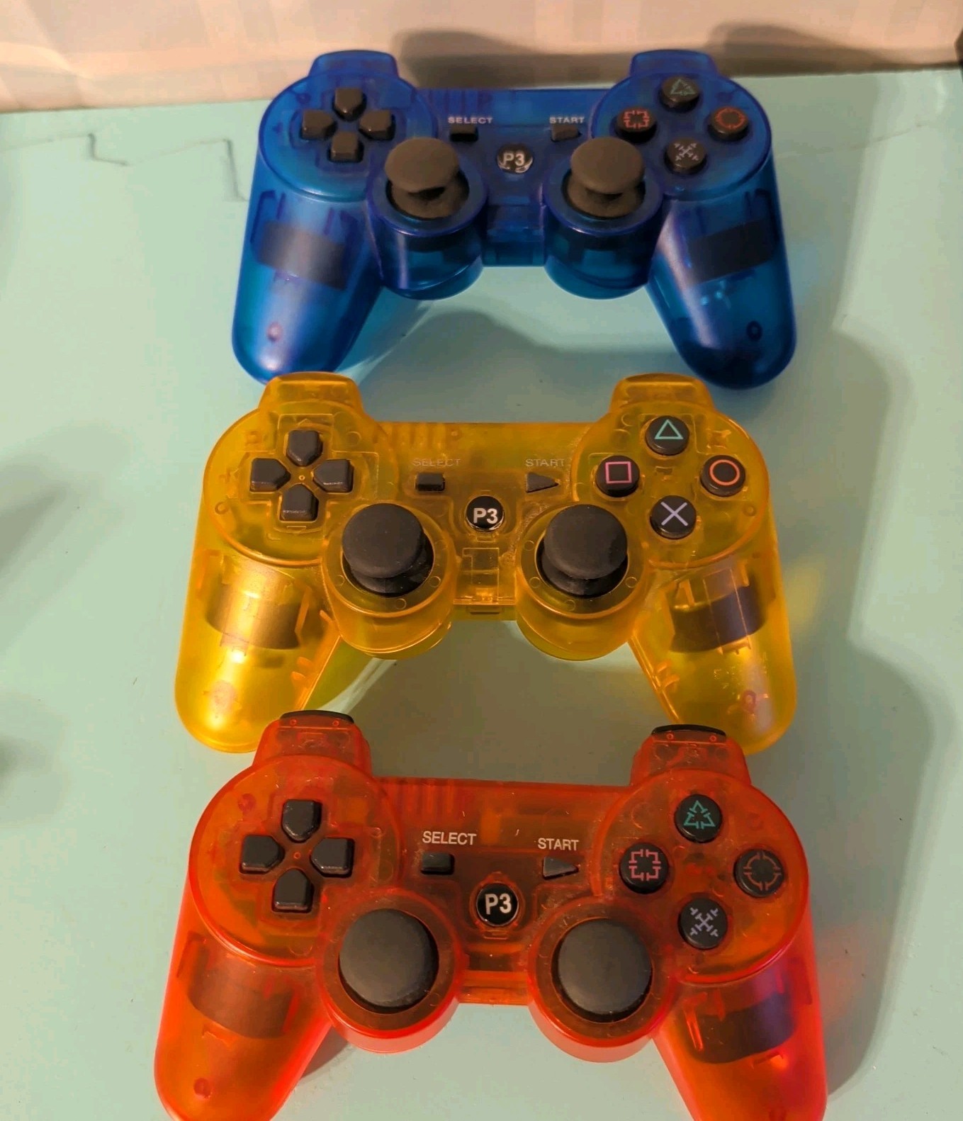 Lot Of 3 P3 Wireless Controller PlayStation USB Plastic After Market Tested Read