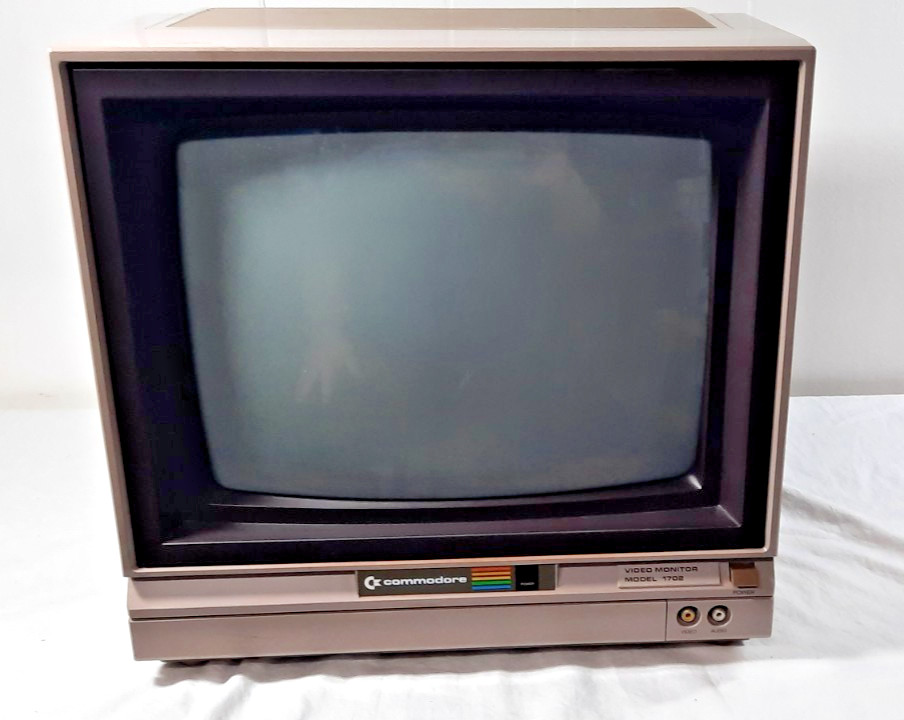 Commodore 13" 1702 CRT Display Monitor Tested Working with original Box, Manual
