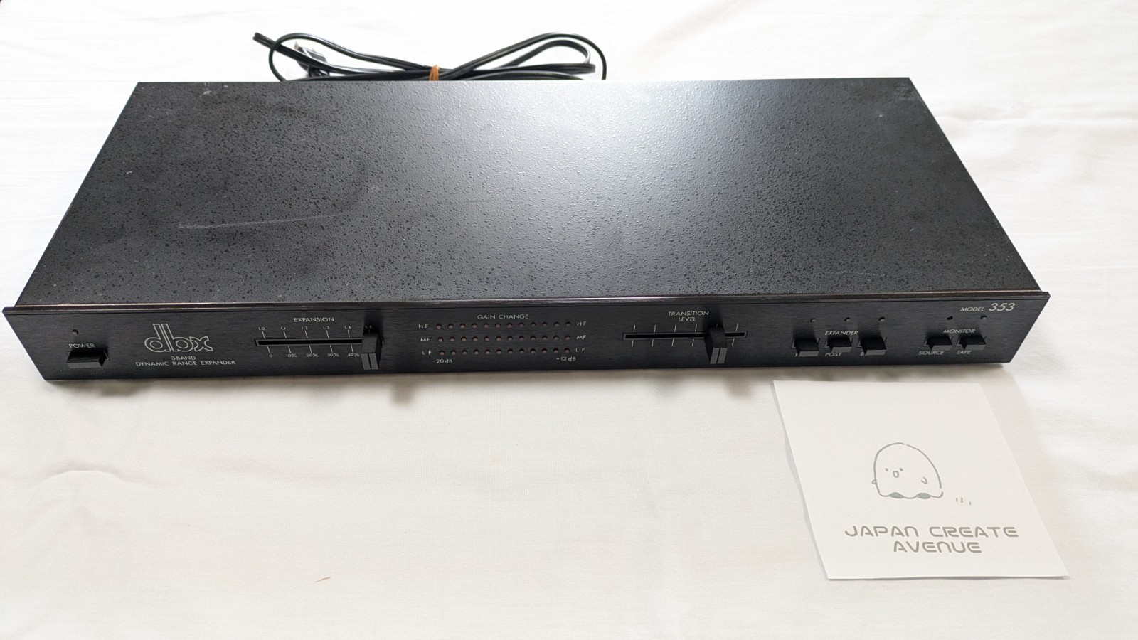DBX 353 Dynamic Range Expander 3-Band Black Audio Equipment Tested Excellent