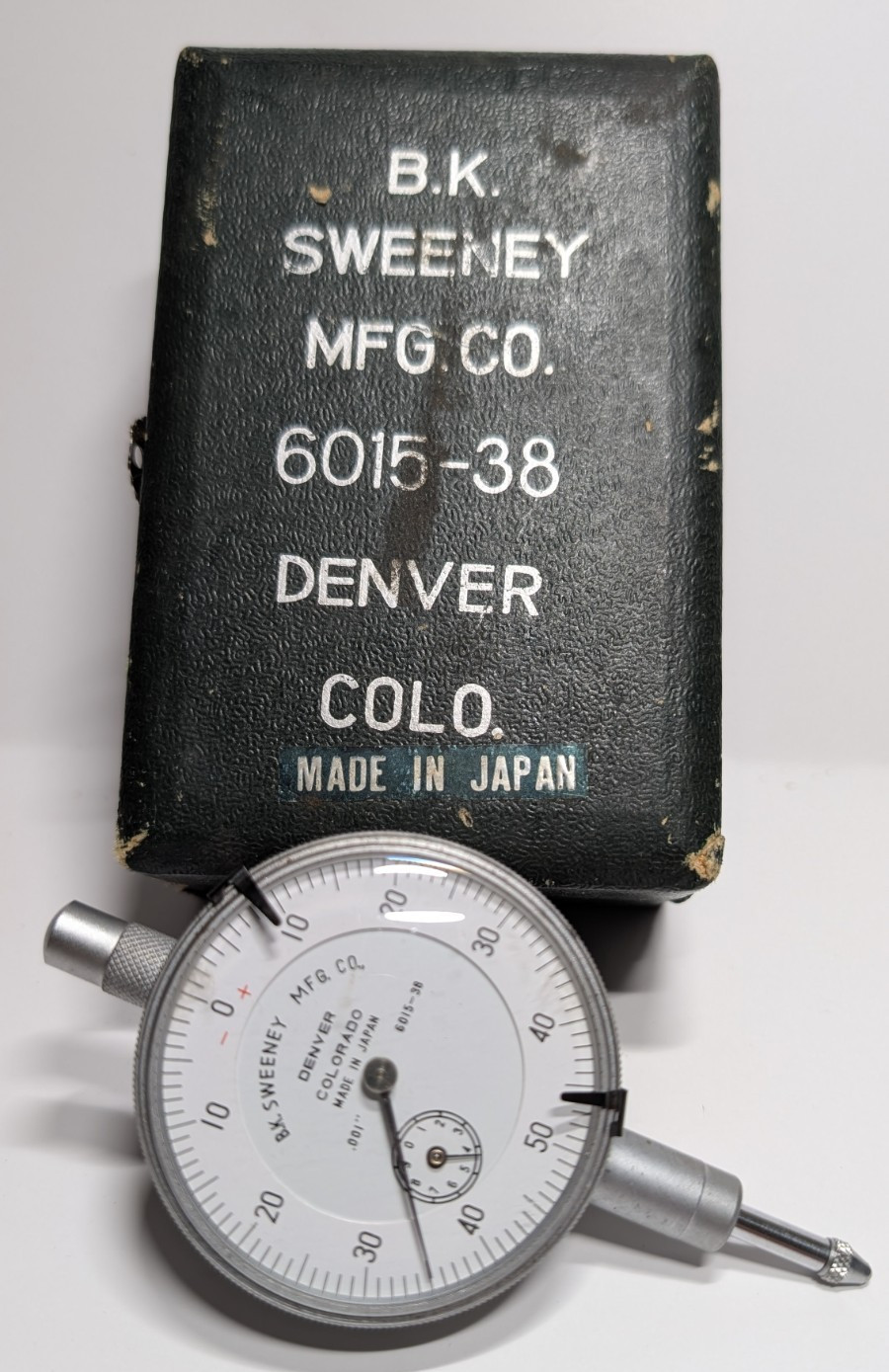 VINTAGE B.K. SWEENEY 6015-38 MACHINIST DIAL TEST INDICATOR