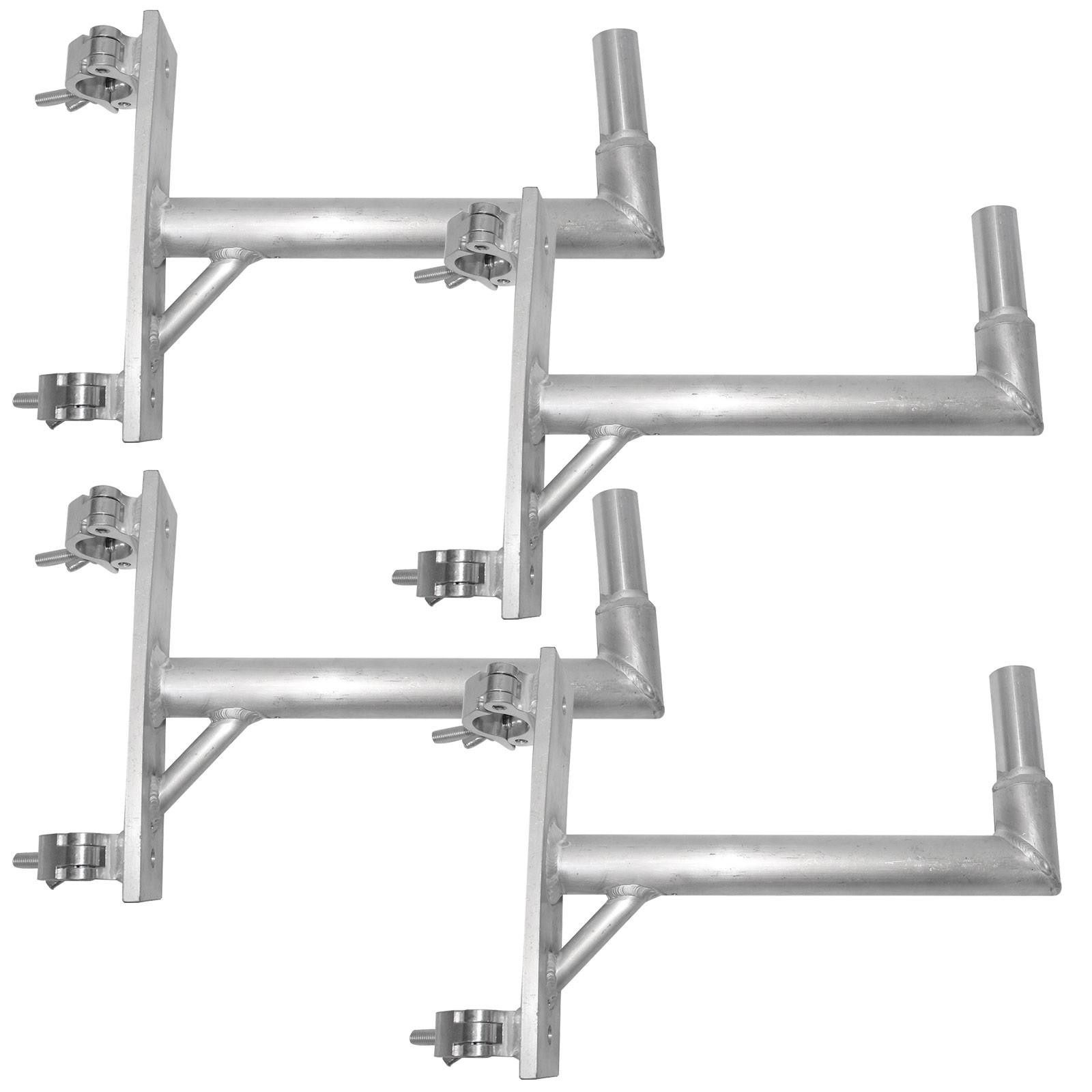 ProX XT-SPMT Aluminum 14" Speaker Mounts with Dual Pro Clamps (4 Pack)